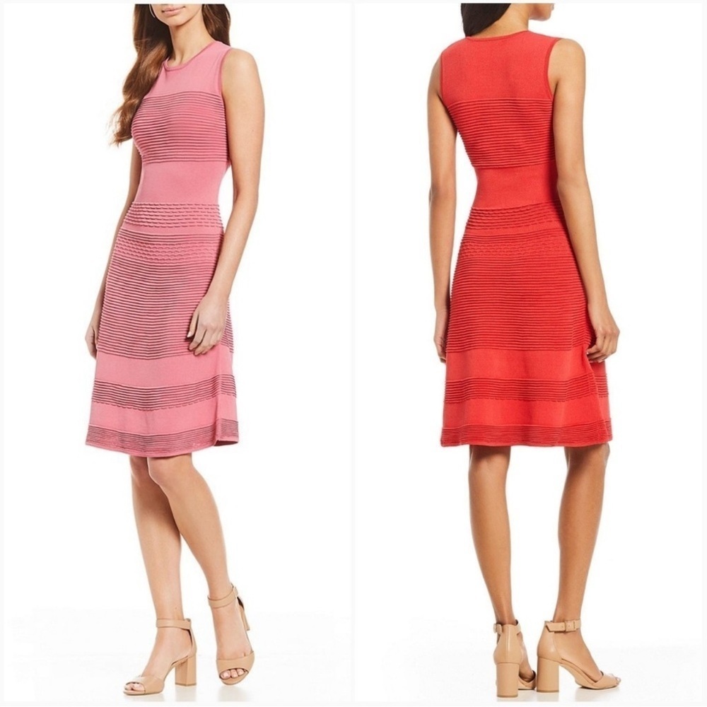 Antonio Melani Molly Knit Dress Dusty Pink Desert Moon Sleeveless Midi Size L
